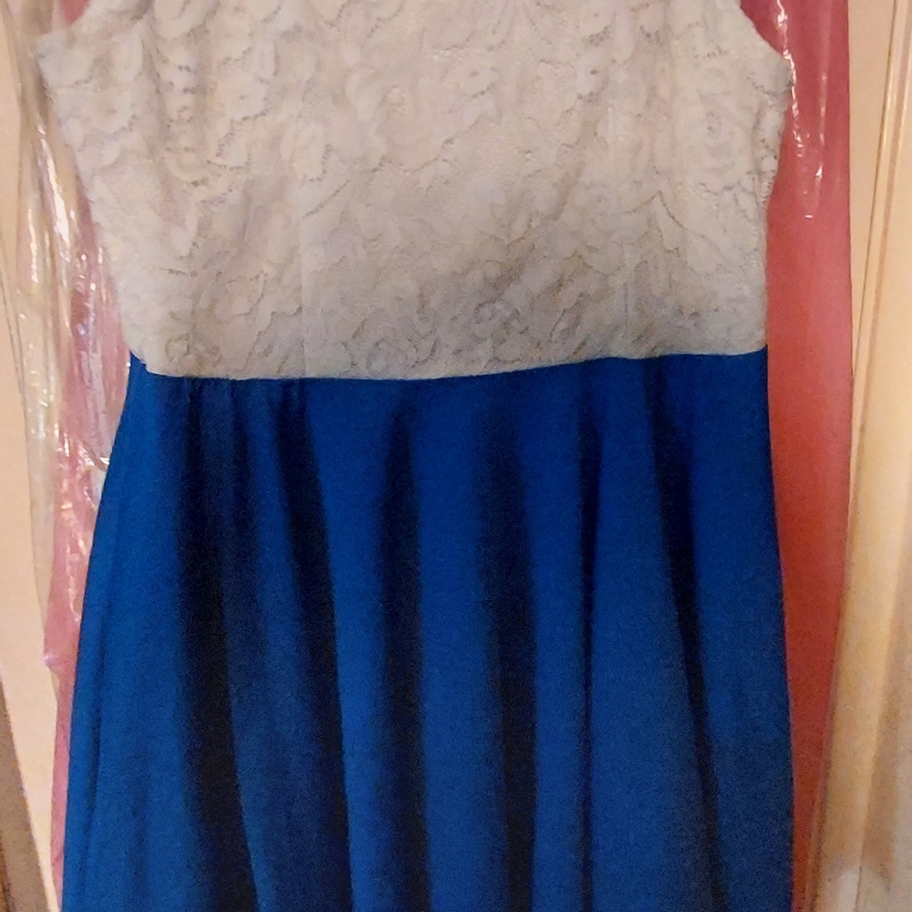 CBR blue and white dress